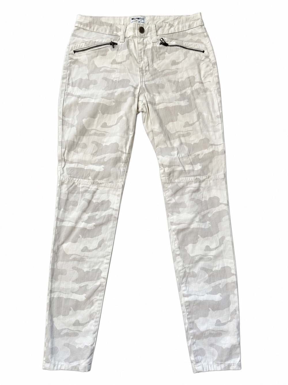 William Rast Jane Cream Camo Skinny Cargo Jeans Size 28